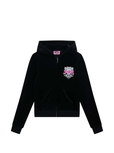 Hanorac cu glugă Juicy Couture cu imagine negru