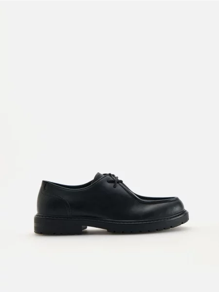 Reserved Mocasini din piele negru
