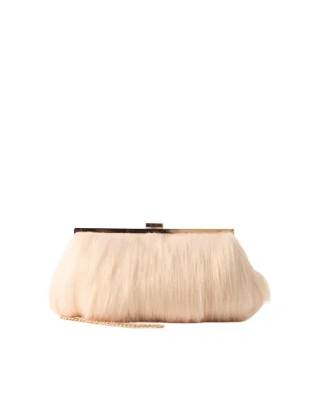 Anna Field Clutch lână alb