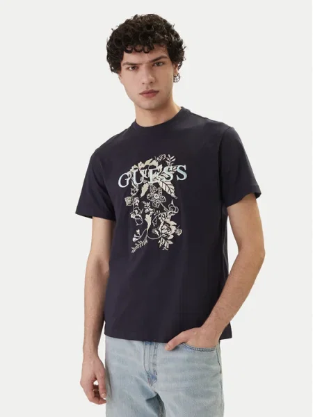 Guess Tricou Bleumarin