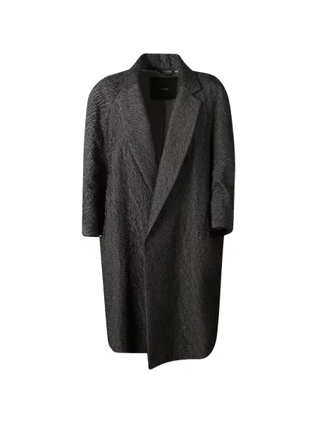 Palton Max Mara din jacard cu rever gri