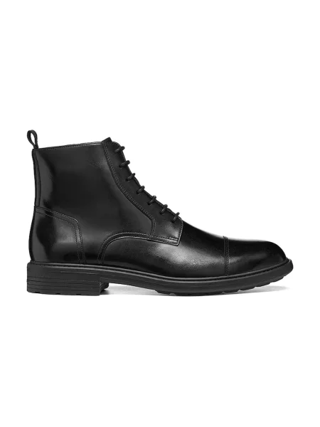 Geox Μποτάκια Ανδρικά δερμάτινα U WALK PLEASURE B μαύρο