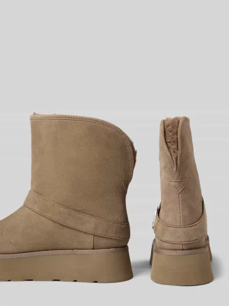 Buty z detalami z logo model ‘DOLSAY’ Guess brązowe