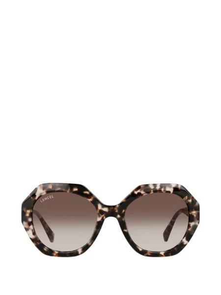 Ochelari de soare Lancel cu imprimeu geometric maro