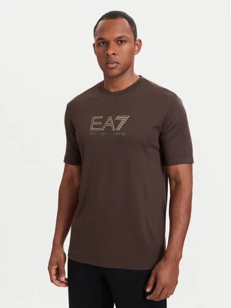 Тениска Ea7 Emporio Armani кафяво