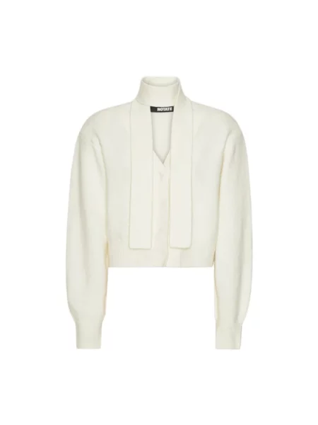 Kardigan Rotate Birger Christensen wełniany biały