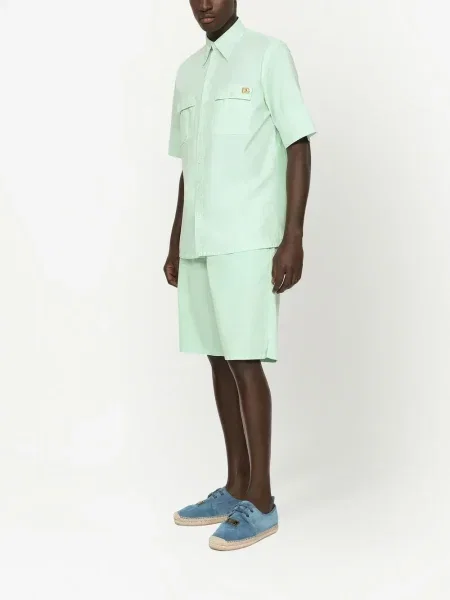 Cămașă Dolce & Gabbana tip Hawaii verde