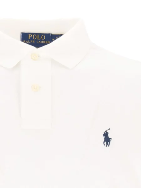 Καπιτονέ ριγέ polo Polo Ralph Lauren λευκό