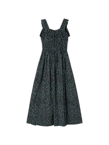 Rochie B+ab cu model floral cu imagine negru
