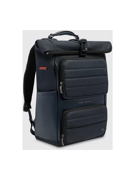 Torba na laptopa Piquadro skórzana kolarska niebieska