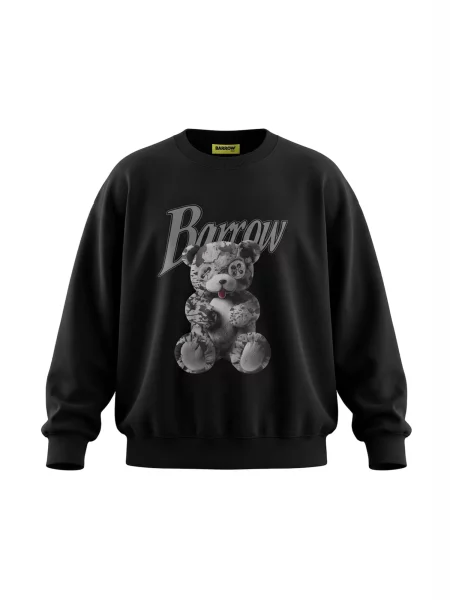 BARROW Sweater majica Felpa girocollo nera per bambino' crna