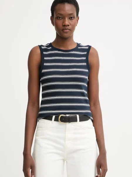 Tommy Hilfiger top za žene od pamuka plava