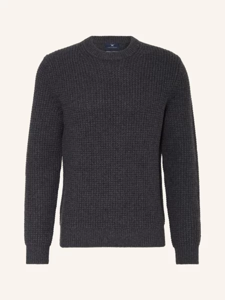 Strokesman's Sweter Z Wełny Merino grau