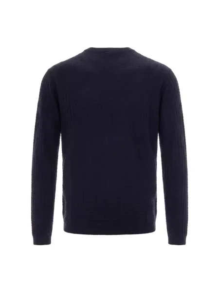 Sweter Emporio Armani wełniany niebieski