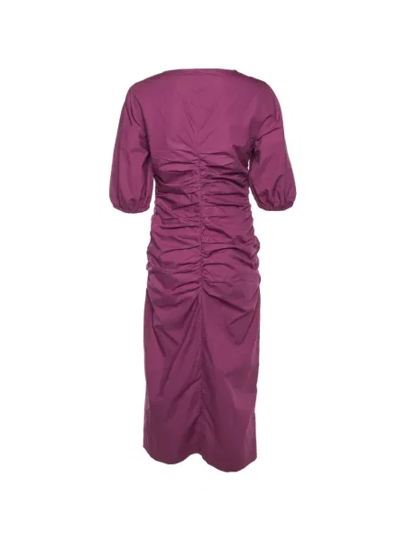 Rochie midi Ganni cu volane violet