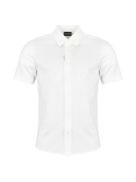 Srajca s kratkimi rokavi Emporio Armani s kratkimi rokavi bela