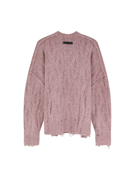 Sweter Represent wełniany różowy