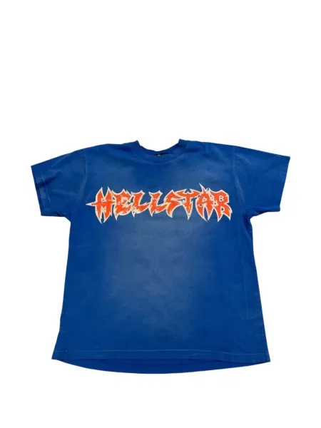Póló Hellstar nyomtatás kék