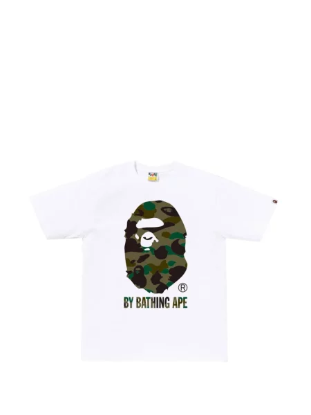 Tricou A Bathing Ape® cu imagine cu model camuflaj alb