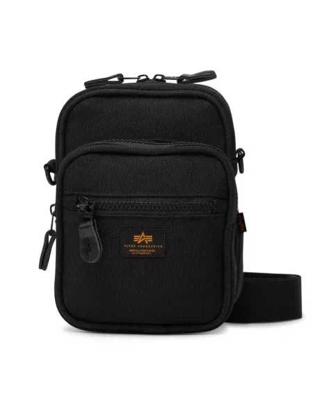 Saszetka męska Alpha Industries Label Messenger Bag Small 1 l black czarna