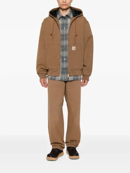 Geacă Carhartt Wip cu glugă maro