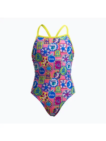 Gyerek egyrészes fürdőruha Funkita Tie Me Tight One Piece zesty besty. Méret: 10 AUS