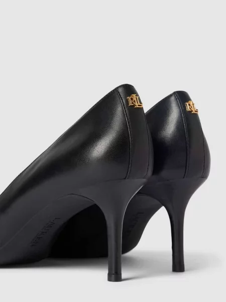 Czółenka Ralph Lauren skórzana czarna
