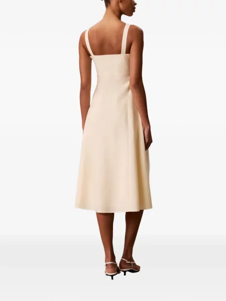 Rochie midi Calvin Klein cu volane în linie A