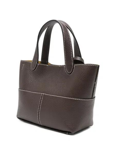Geantă shopper Furla din piele maro