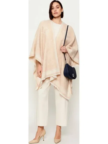 Pinko De lână poncho CROAZIA | Oversize fit bej