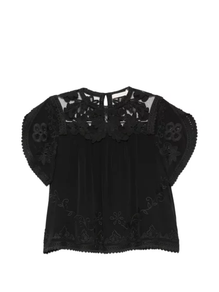 Top Ulla Johnson de mătase negru