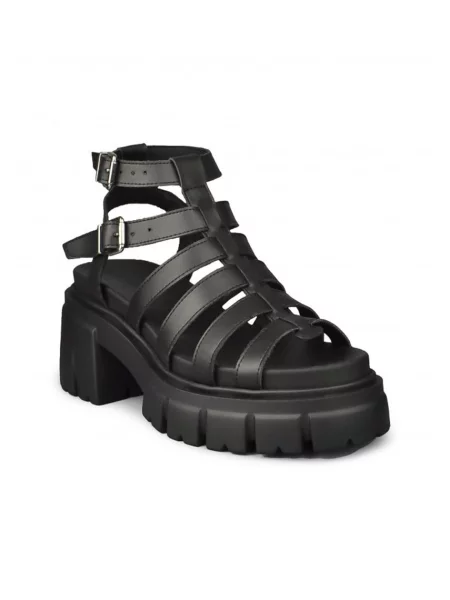 Кожаные босоножки Altercore на платформе черные