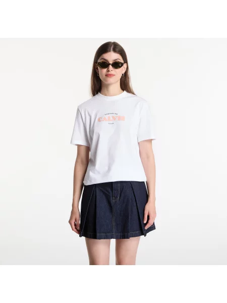 Tricou Calvin Klein Jeans Ss Classic Resort Calvin Logo Tee Bright White S alb