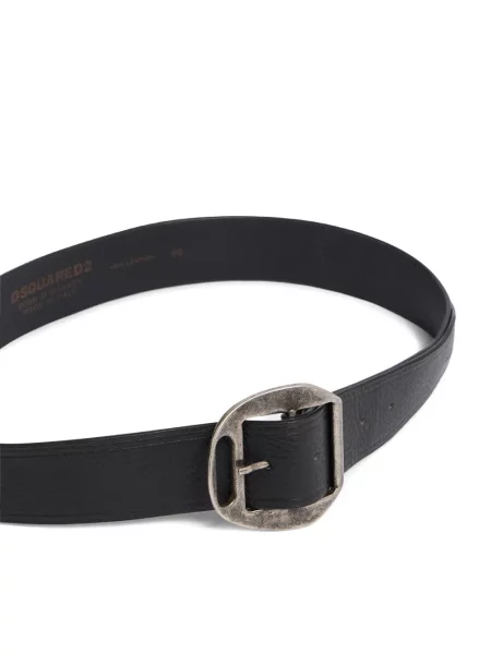 Cu centură curea Dsquared2 din piele cu cataramă negru