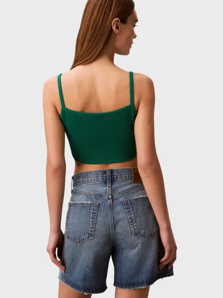 Детский топ Calvin Klein Jeans зеленый