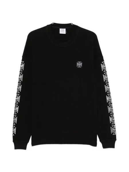 Tricou Vetements tricotate cu imagine negru