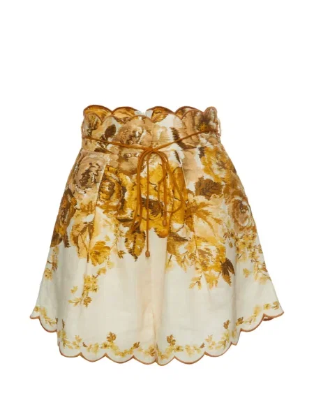 Pantaloni scurți Zimmermann cu model floral cu imagine