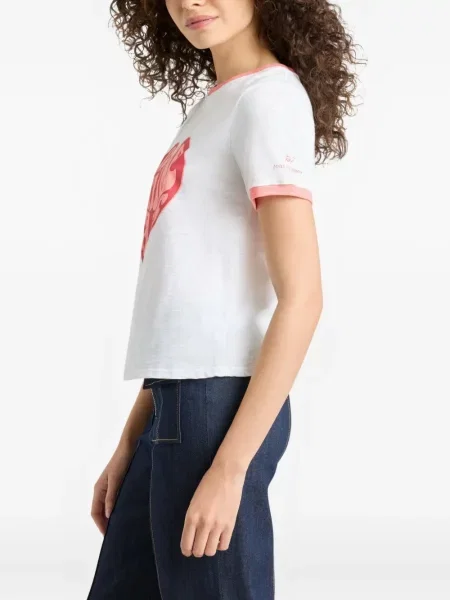 Koszulka Cinq A Sept w serca biała