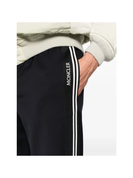 Spodnie Moncler wełniane niebieskie