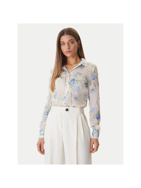 Guess Top Šarena Classic Fit bijela