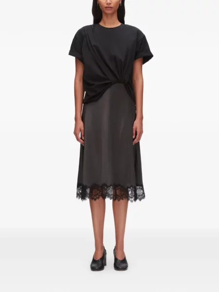 Костюм миди рокля 3.1 Phillip Lim с дантела до коляното черно