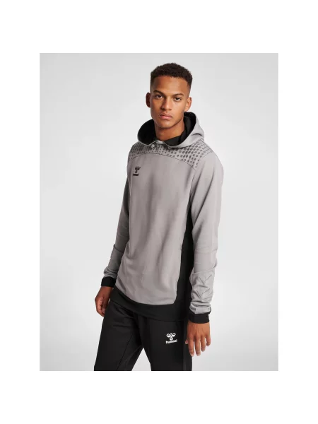 Bluza do piłki ręcznej Hummel hml LEAD poly z kapturem szara