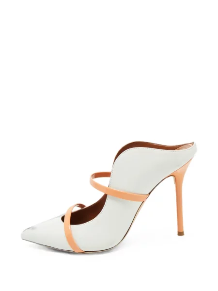 Pantofi cu toc Malone Souliers cu bretele alb
