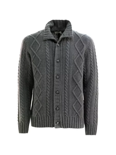 Cardigan Barba tricotate gri