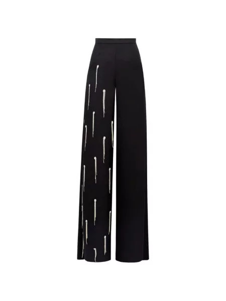 Pantaloni Gemy Maalouf cu mărgele negru