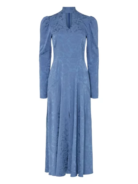 Rochie Temperley London cu model floral albastru