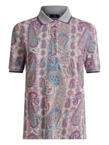 Top Etro cu model paisley gri