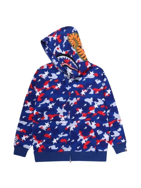 Hanorac cu glugă A Bathing Ape® cu model camuflaj albastru