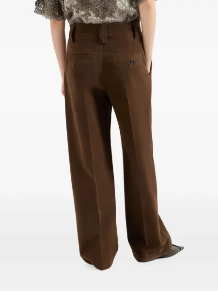 Pantaloni Brunello Cucinelli stretch maro