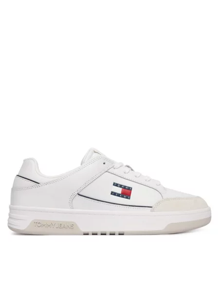 Tommy Jeans Niske tenisice tamno plava / crvena prljavo bijela